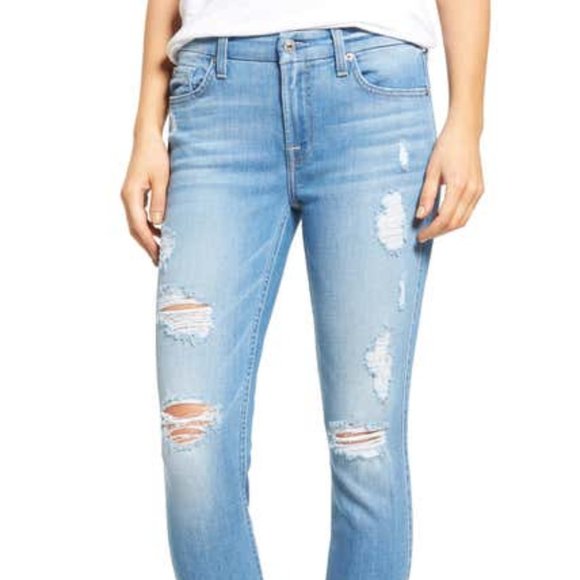7 For All Mankind® Step Hem Ankle Skinny Jeans (Me - Picture 1 of 2
